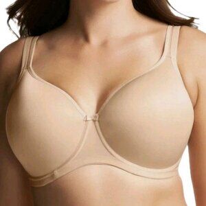 Elomi Smoothing Underwire Bra Size 46D Smoothing Bra Unlined Beige